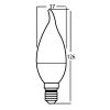 5W LED крушка (свещ - пламък) E14 C37 студенобяла - 4