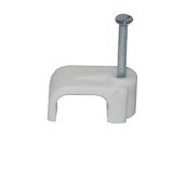 Flat cable clips with nail 6 mm