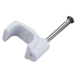 Flat cable clips with nail 9 mm