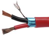 Комуникационен кабел за контрол на данни, пожарен, 2x1.5mm2, мед, червен, екраниран, JY (L) Y