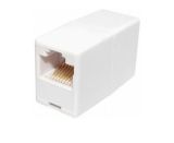 Computer cable connector, RJ45 female - RJ45 female, white