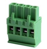 PCB TERMINAL BLOCK WITH INSULATING BARRIERS, 4 PINS, 10A, FOR PRINTED MOUNTING