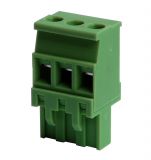 PCB TERMINAL BLOCK WITH INSULATING BARRIERS, 3 PINS, 10A, FOR PRINTED MOUNTING