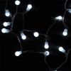 Светеща коледна украса, тип въже, с топки, 5.5m, 50 LEDs, бели - 5