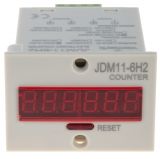 Брояч на импулси, електронен, JDM11-6H2, 12~24 VDC/VAC, 6 разряден, 1- 999999