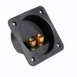 Speaker terminal, square, double, 80x80mm, GNI0240