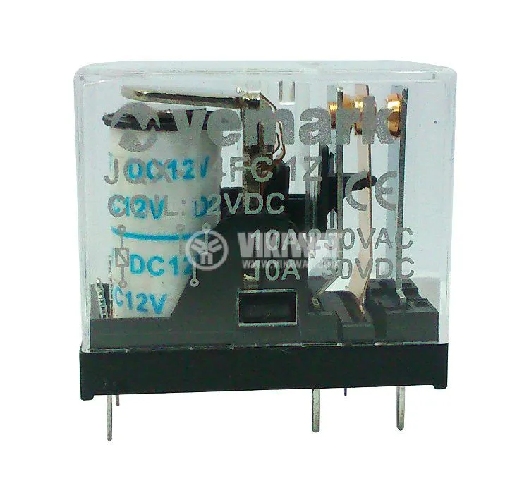 Electromechanical Relay universal JQX-14FC 1Z coil 12VDC 5A