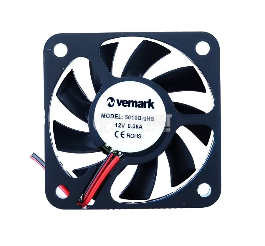 Fan, 12VDC, 50x50x10mm, 1.08W, with sleeve, 18m3 / h, FM5010D12HS 
 - 1 - Vikiwat Fan, 12VDC, 50x50x10mm, 1.08W, with sleeve, 18m3 / h, FM5010D12HS 
 - 1