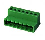 Terminal block with insulating barriers, 7 pins, 15A