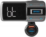 FM Bluetooth transmitter for car or truck, 12VDC-24VDC, NEDIS CATR101BK
