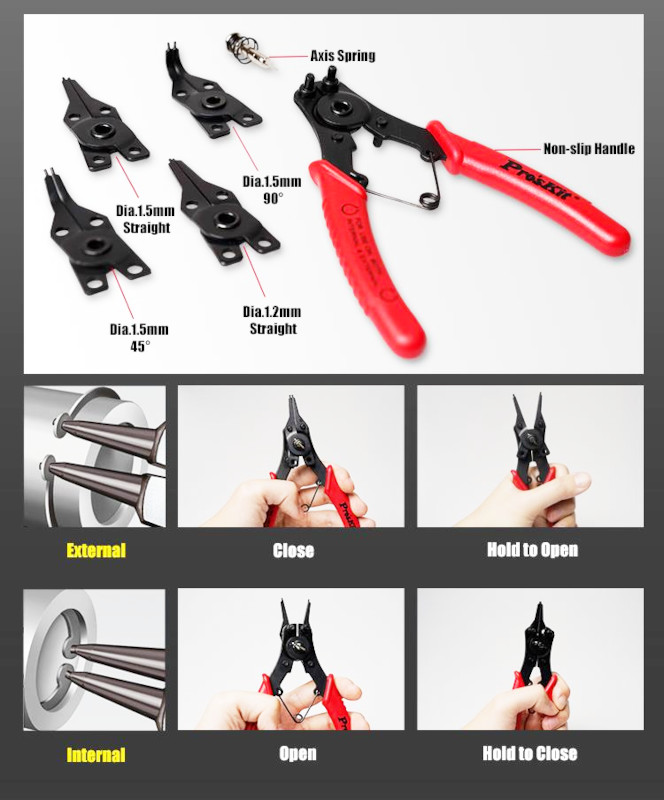 Клещи зегер, 4бр., криви/прави, отварящи/затварящи, 155mm,&nbsp;8PK-249