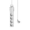 4-way Power strip, schuko, 3m cable, with switch, white, BY72-00243 - 2