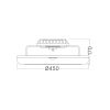 LED lighting fixture, BH85-00040, 40+20W, round, 220VAC - 4
