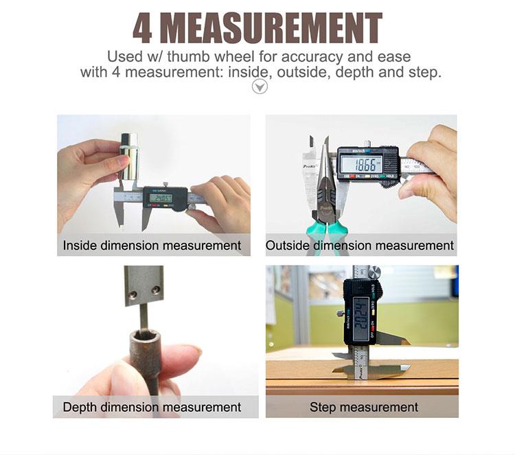 Caliper, digital, PD-151, 0-150mm, PRO'S KIT
