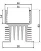 Aluminum cooling radiator profile 1000mm SSR relays oxidized - 2