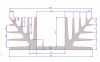 Aluminum cooling radiator profile 100mm 88x35 mm - 3