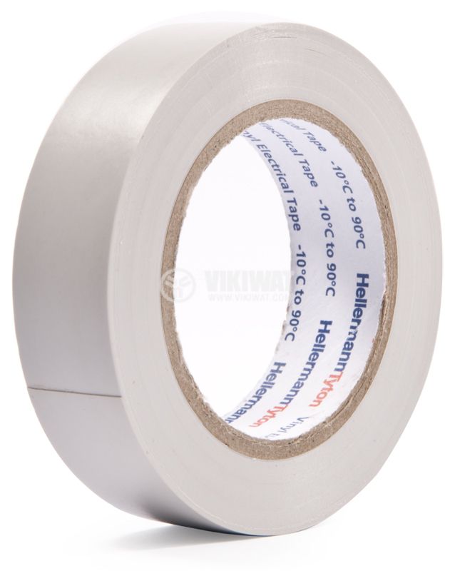 PVC изолационна лента HTAPE-FLEX15-15x10-PVC-GY, 15mm X 10m, сива - 1