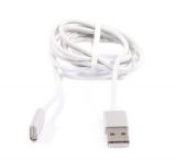 MicroUSB cable with magnetic(magsafe) connector, silver, 1.2m - 1 - Vikiwat MicroUSB cable with magnetic(magsafe) connector, silver, 1.2m - 1