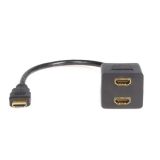 Преходник, HDMI/m-2xHDMI/f, 0.2m - 2 - Викиват Преходник, HDMI/m-2xHDMI/f, 0.2m - 2