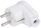 Electrical Schuko Plug, 16 A, 250 VAC, white, round, with grounding