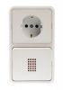 Electric switch for boilers, 1switch+1plug, 16A , 250VAC, built in mounting, with light indication - 1