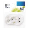 Plug Adapter schuko 3x, 1x schuko and 2x euro sockets, P00272, EMOS, white - 2