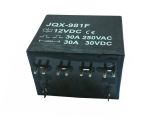 Реле електромагнитно JQX-981F, бобина 12VDC, 250VAC/30A, DPST 2NO