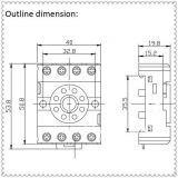 Цокъл за реле, PF083A-E, 300VAC, 10А, 8pins, за DIN шина - 3 - Викиват Цокъл за реле, PF083A-E, 300VAC, 10А, 8pins, за DIN шина - 3