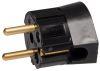 Electrical Schuko Plug, 220VAC,16A, PVC, 90°, brass - 1