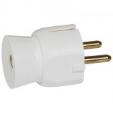 Mains plug (2P+E), 16А, 250VAC, PVC, straight, white, LEGRAND 50315
Mains plug (type F, schuko), 16А, 230VAC, white, PVC, straight, LEGRAND 50315