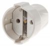 Гнездо - шуко, единично, 250VAC, 16А, бяло, пластмаса, ф50x57mm - 1