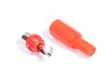 Cable connector RCA F, F-838 red - 3 - Vikiwat Cable connector RCA F, F-838 red - 3