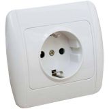 Power Electrical Socket, 250 VAC, 16 A, white - 2 - Vikiwat Power Electrical Socket, 250 VAC, 16 A, white - 2
