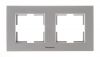 2-gang frame, Panasonic, horizontal, 81x154mm, silver, WKTF0802-2SL - 1