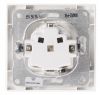 Power electrical socket with cover for children protection, Panasonic, 16А, 250VAC, white, built-in, schuko - 6