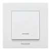 One-way switch, complete, Karre Plus, Panasonic, 10A, 250VAC, white, illuminated, WKTC0002-2WH - 1
