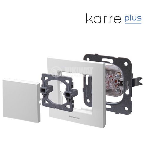 Електрически девиаторен ключ, Karre Plus, Panasonic, схема 6, 10А, 250VAC, за вграждане, бял, WKTC0003-2WH - 4