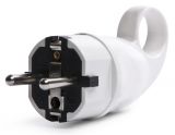 Electrical Schuko Plug, 220VAC, 16А, PVC, 90°, white