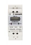 Електромер еднофазен, еднотарифен VDM65SC, 5(30 А) LCD, за DIN шина, цифров, директен, 230 VAC
