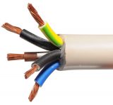 Cable, instalation, 5х2.5mm2, copper, flexible, white, H05VV-F