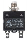 Resettable Thermal Circuit Breaker ,W54-XB1A4A10-10, 10 A , 250 VAC