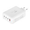 Phone charger, USB and 3xUSB Type-C, 140W, white, KM0859, Kruger&Matz - 1
