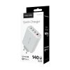 Phone charger, USB and 3xUSB Type-C, 140W, white, KM0859, Kruger&Matz - 6