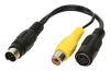 Cable, Mini-DIN 7-pin / m-Mini-DIN 4-pin S-Video / f + RCA / f, 0.25 m - 1