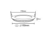 LED панел за окачен таван BL07-1210, 12W, 220VAC, 4200K, неутралнобял, Ф172mm, за вграждане - 2 - Викиват LED панел за окачен таван BL07-1210, 12W, 220VAC, 4200K, неутралнобял, Ф172mm, за вграждане - 2