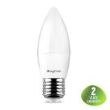 LED bulb, 5W, E27, C37, 230VAC, 400lm, 3000K, warm white, candle, BA09-00520