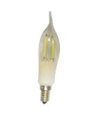 LED лампа, 2W, E14, свещ, пламък, 230VAC, 200lm, 6500K, студено бяла, EKWC-2W