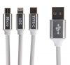 Кабел USB A/m - micro USB, Type-C, lightning Apple, 1.2m - 1 - Викиват Кабел USB A/m - micro USB, Type-C, lightning Apple, 1.2m - 1