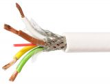 Комуникационен кабел за контрол на данни, 4x0.35mm2, мед, бял, екраниран, LIYCY