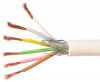 Комуникационен кабел за контрол на данни, 6x0.25mm2, мед, бял, екраниран, LIYCY
